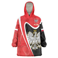 Poland White Crowned Eagle Wearable Blanket Hoodie Rzeczpospolita Polska LT17 - Wonder Print Shop
