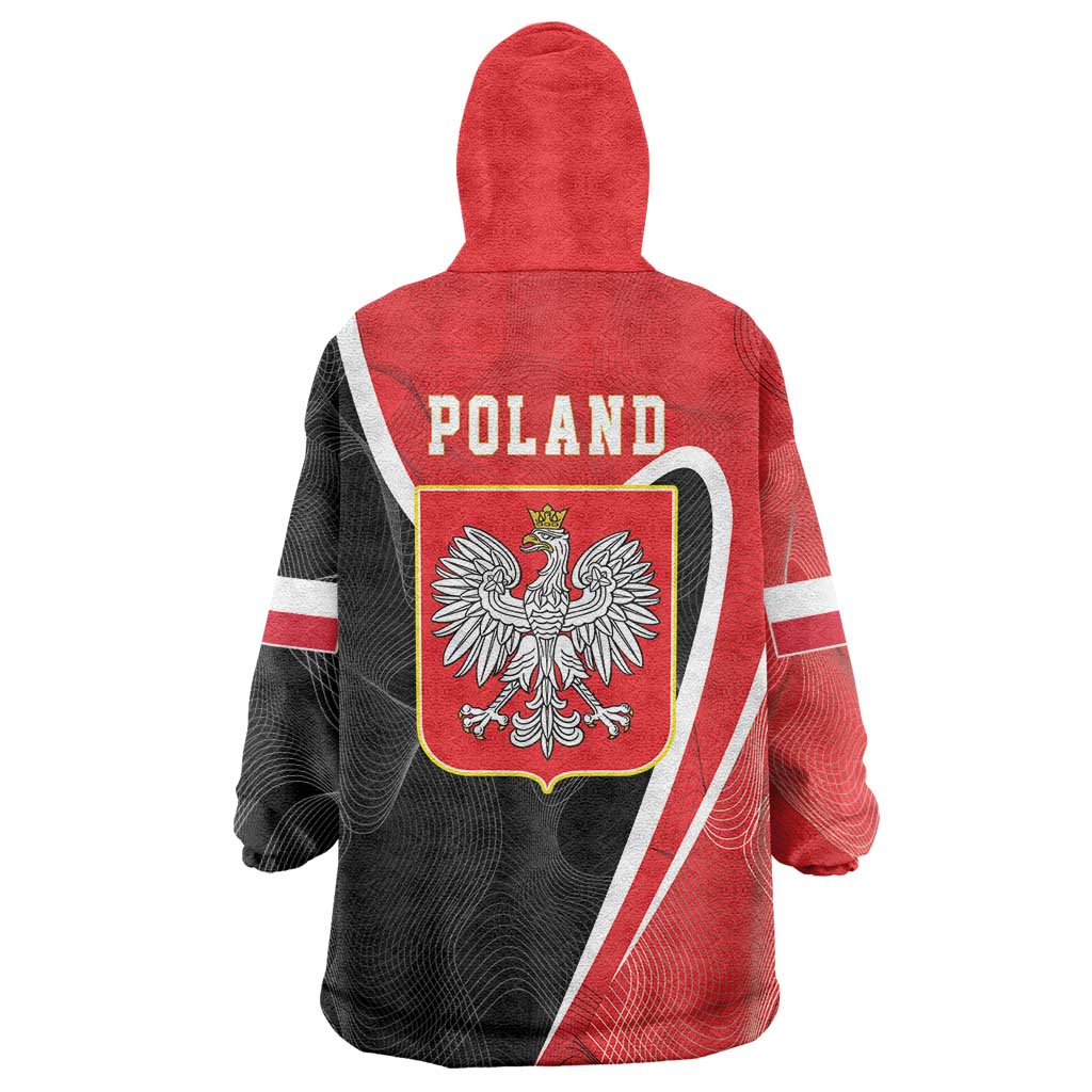 Poland White Crowned Eagle Wearable Blanket Hoodie Rzeczpospolita Polska LT17 - Wonder Print Shop
