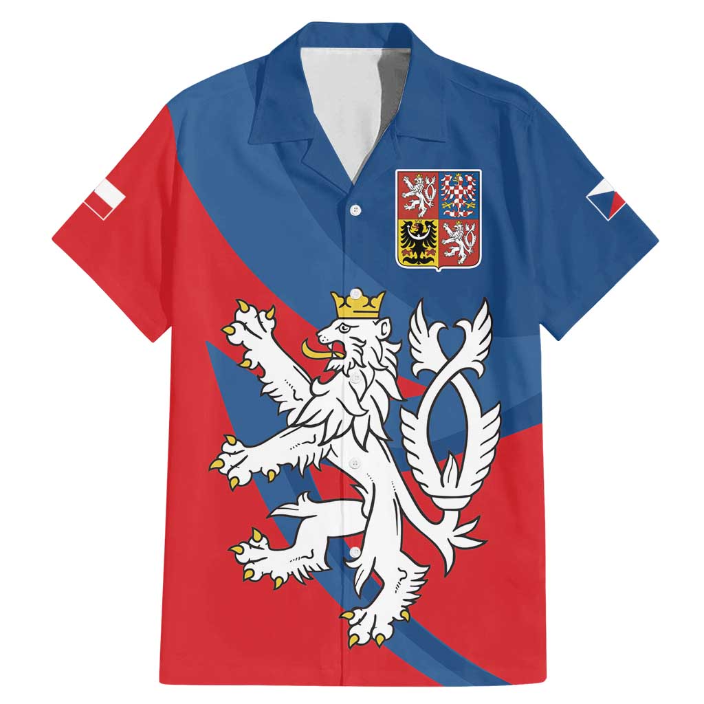 Personalized Czech Republic Coat of Arms Family Matching Mermaid Dress and Hawaiian Shirt Statni Znak Ceske Republiky - Silver Double-tailed Lion