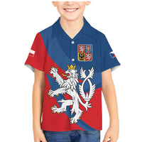 Personalized Czech Republic Coat of Arms Family Matching Mermaid Dress and Hawaiian Shirt Statni Znak Ceske Republiky - Silver Double-tailed Lion
