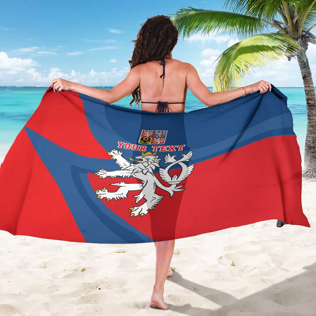 Personalized Czech Republic Coat of Arms Sarong Statni Znak Ceske Republiky - Silver Double-tailed Lion LT17 - Wonder Print Shop