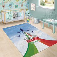 Italy Festa della Repubblica Area Rug Frecce Tricolori with Dove