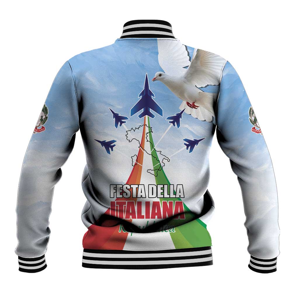 Italy Festa della Repubblica Baseball Jacket Frecce Tricolori with Dove