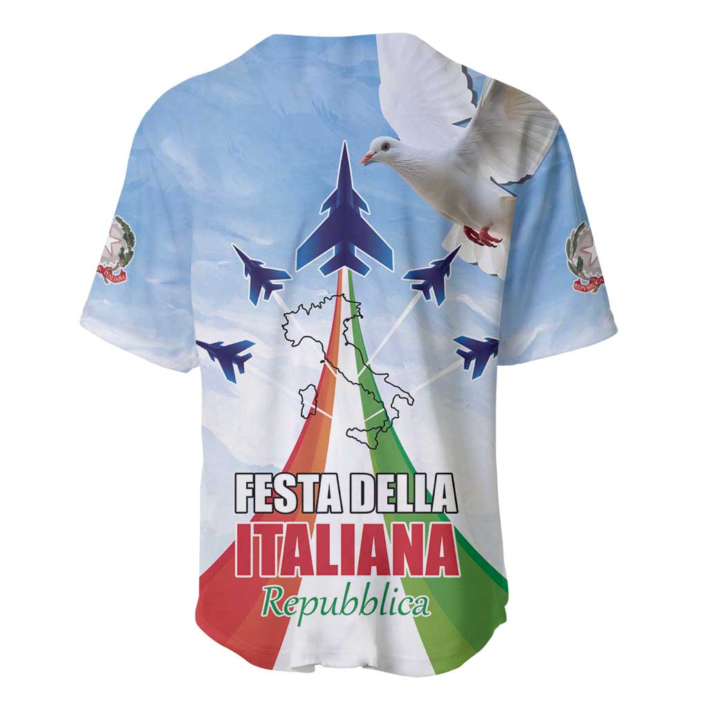 Italy Festa della Repubblica Baseball Jersey Frecce Tricolori with Dove