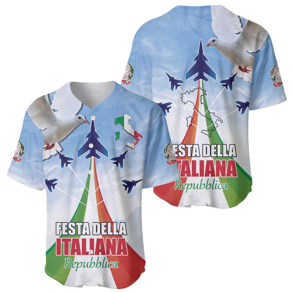Italy Festa della Repubblica Baseball Jersey Frecce Tricolori with Dove