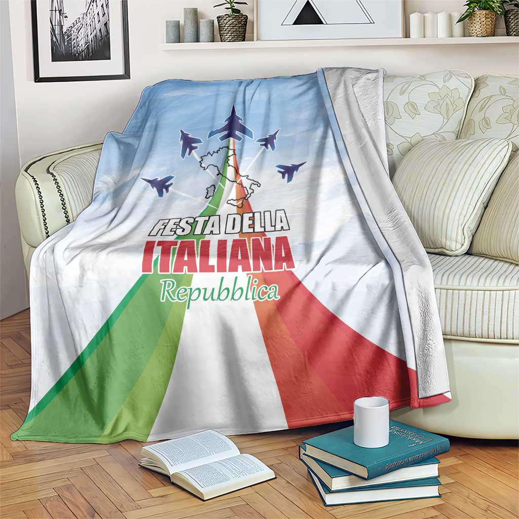 Italy Festa della Repubblica Blanket Frecce Tricolori with Dove