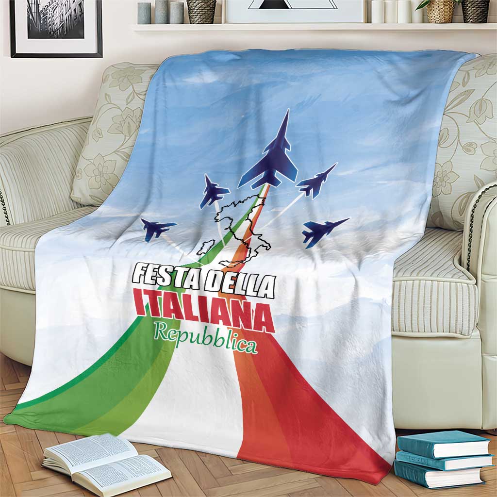 Italy Festa della Repubblica Blanket Frecce Tricolori with Dove