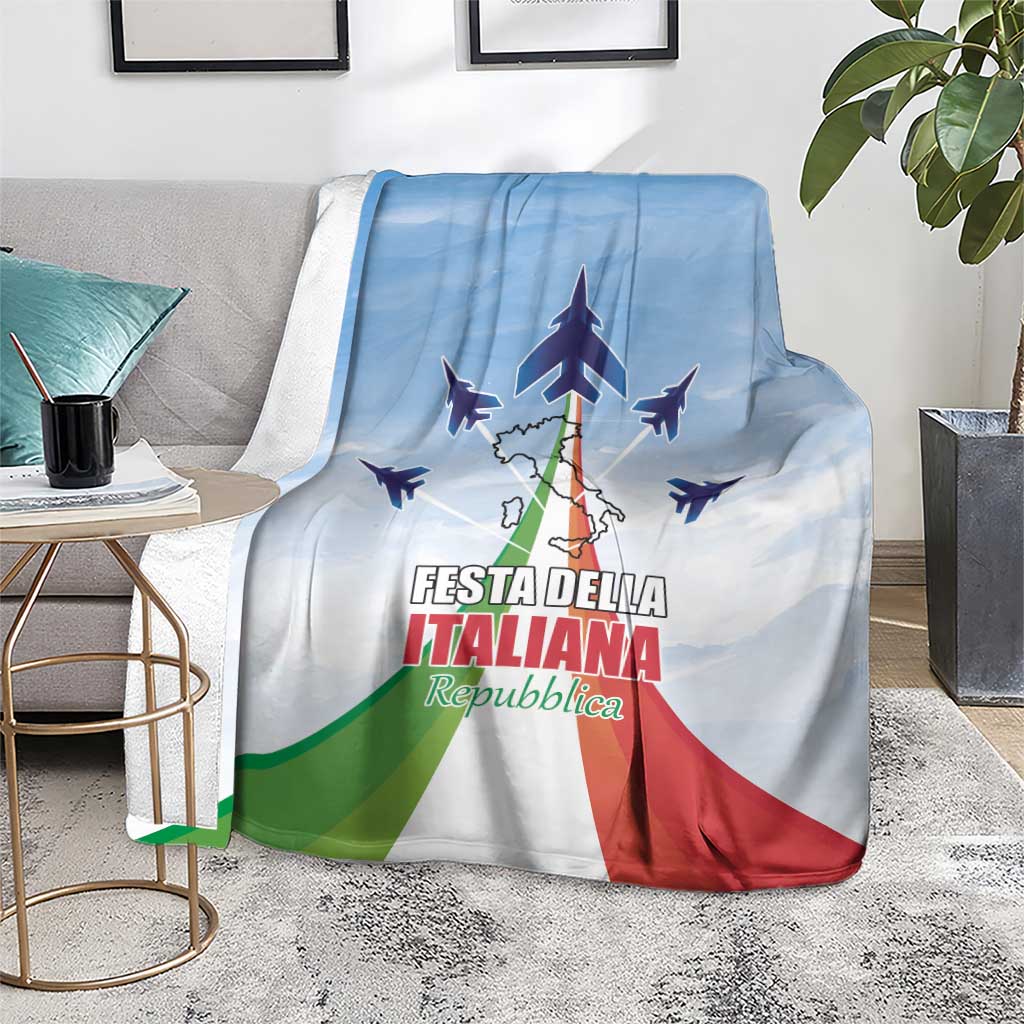 Italy Festa della Repubblica Blanket Frecce Tricolori with Dove