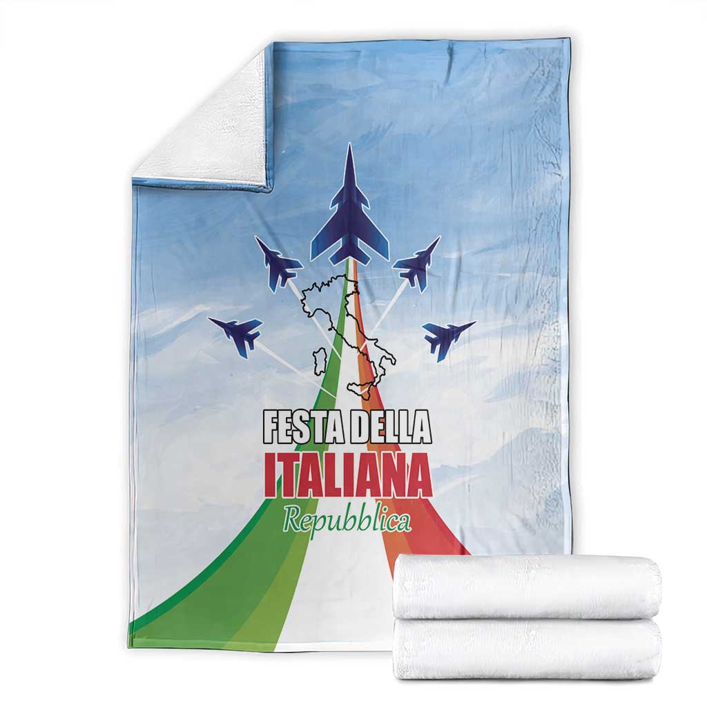 Italy Festa della Repubblica Blanket Frecce Tricolori with Dove