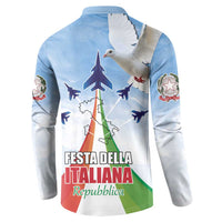 Italy Festa della Repubblica Button Sweatshirt Frecce Tricolori with Dove