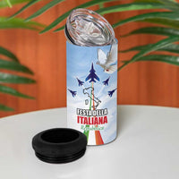 Italy Festa della Repubblica 4 in 1 Can Cooler Tumbler Frecce Tricolori with Dove
