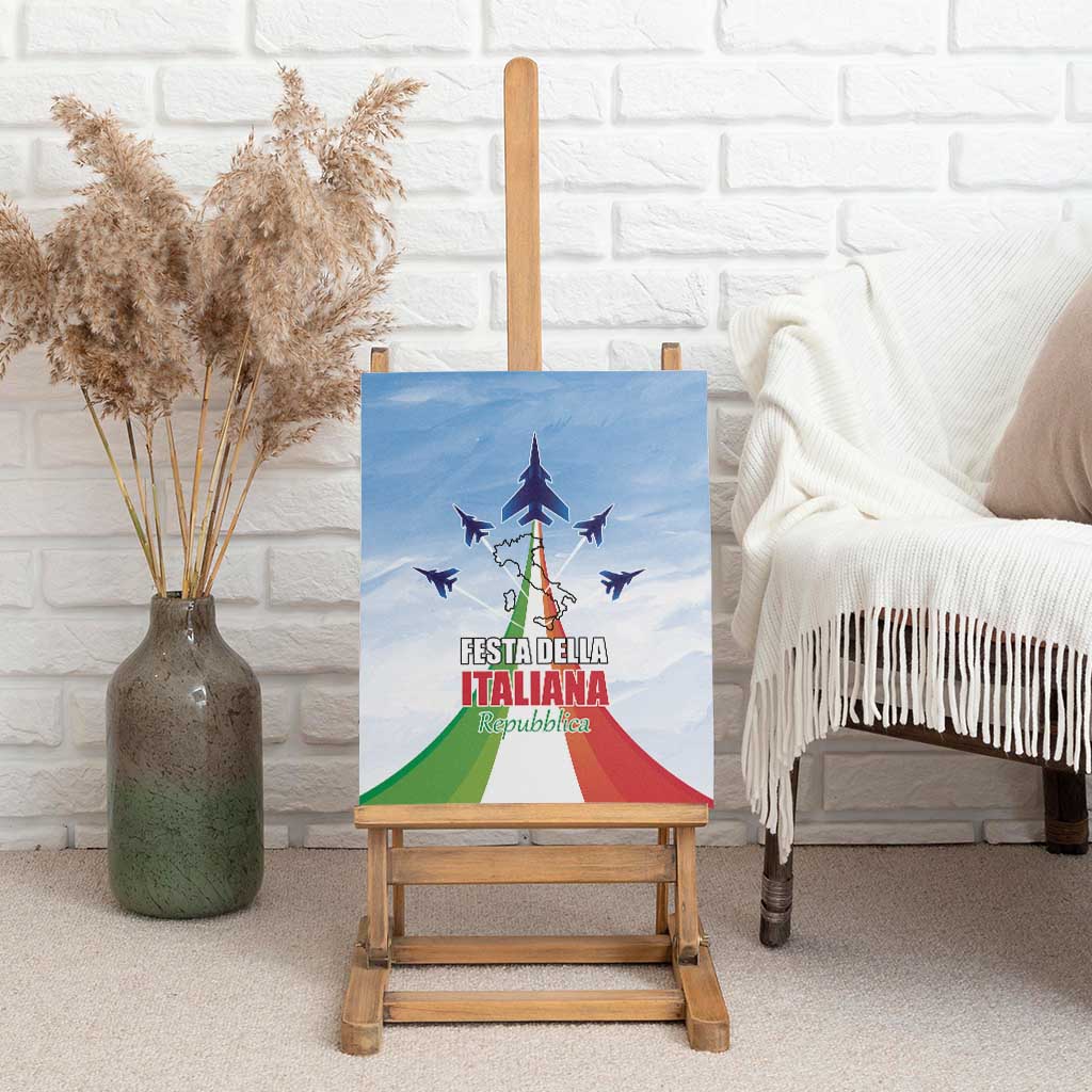 Italy Festa della Repubblica Canvas Wall Art Frecce Tricolori with Dove