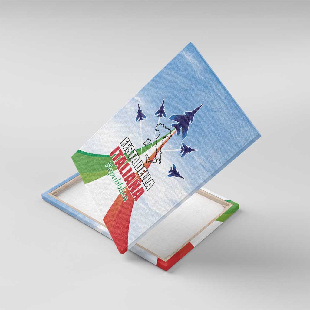 Italy Festa della Repubblica Canvas Wall Art Frecce Tricolori with Dove