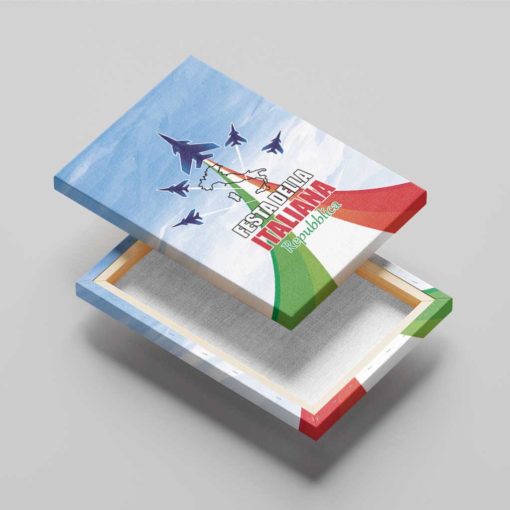 Italy Festa della Repubblica Canvas Wall Art Frecce Tricolori with Dove