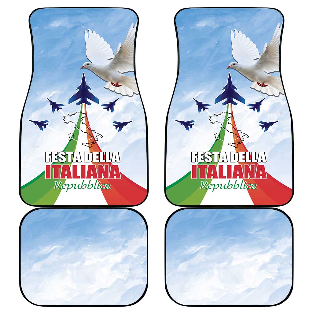 Italy Festa della Repubblica Car Mats Frecce Tricolori with Dove