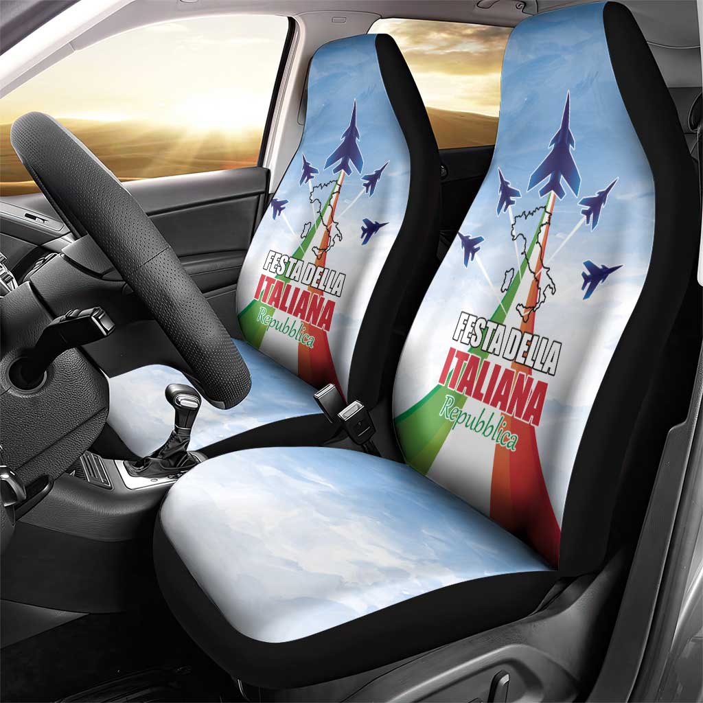 Italy Festa della Repubblica Car Seat Cover Frecce Tricolori with Dove
