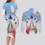 Italy Festa della Repubblica Couples Matching Long Sleeve Bodycon Dress and Long Sleeve Button Shirt Frecce Tricolori with Dove