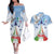 Italy Festa della Repubblica Couples Matching Off The Shoulder Long Sleeve Dress and Hawaiian Shirt Frecce Tricolori with Dove