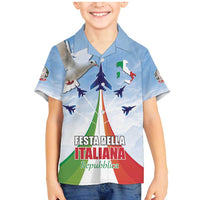 Italy Festa della Repubblica Family Matching Mermaid Dress and Hawaiian Shirt Frecce Tricolori with Dove
