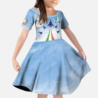 Italy Festa della Repubblica Family Matching Puletasi and Hawaiian Shirt Frecce Tricolori with Dove