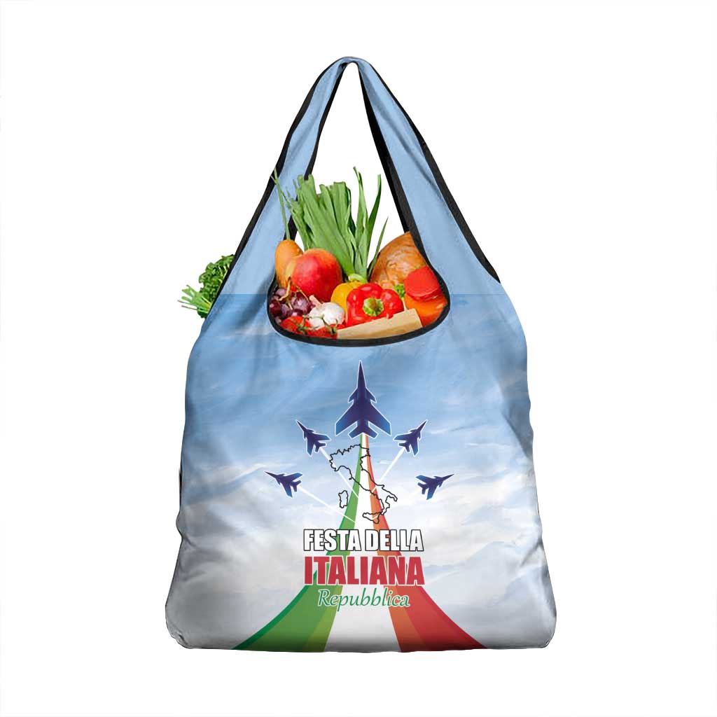 Italy Festa della Repubblica Grocery Bag Frecce Tricolori with Dove