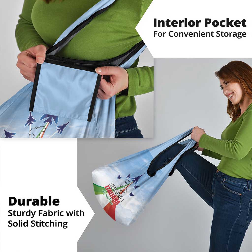 Italy Festa della Repubblica Grocery Bag Frecce Tricolori with Dove