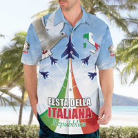 Italy Festa della Repubblica Hawaiian Shirt Frecce Tricolori with Dove