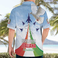 Italy Festa della Repubblica Hawaiian Shirt Frecce Tricolori with Dove