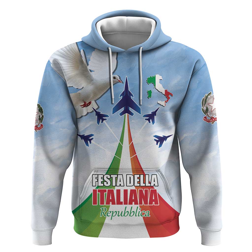Italy Festa della Repubblica Hoodie Frecce Tricolori with Dove