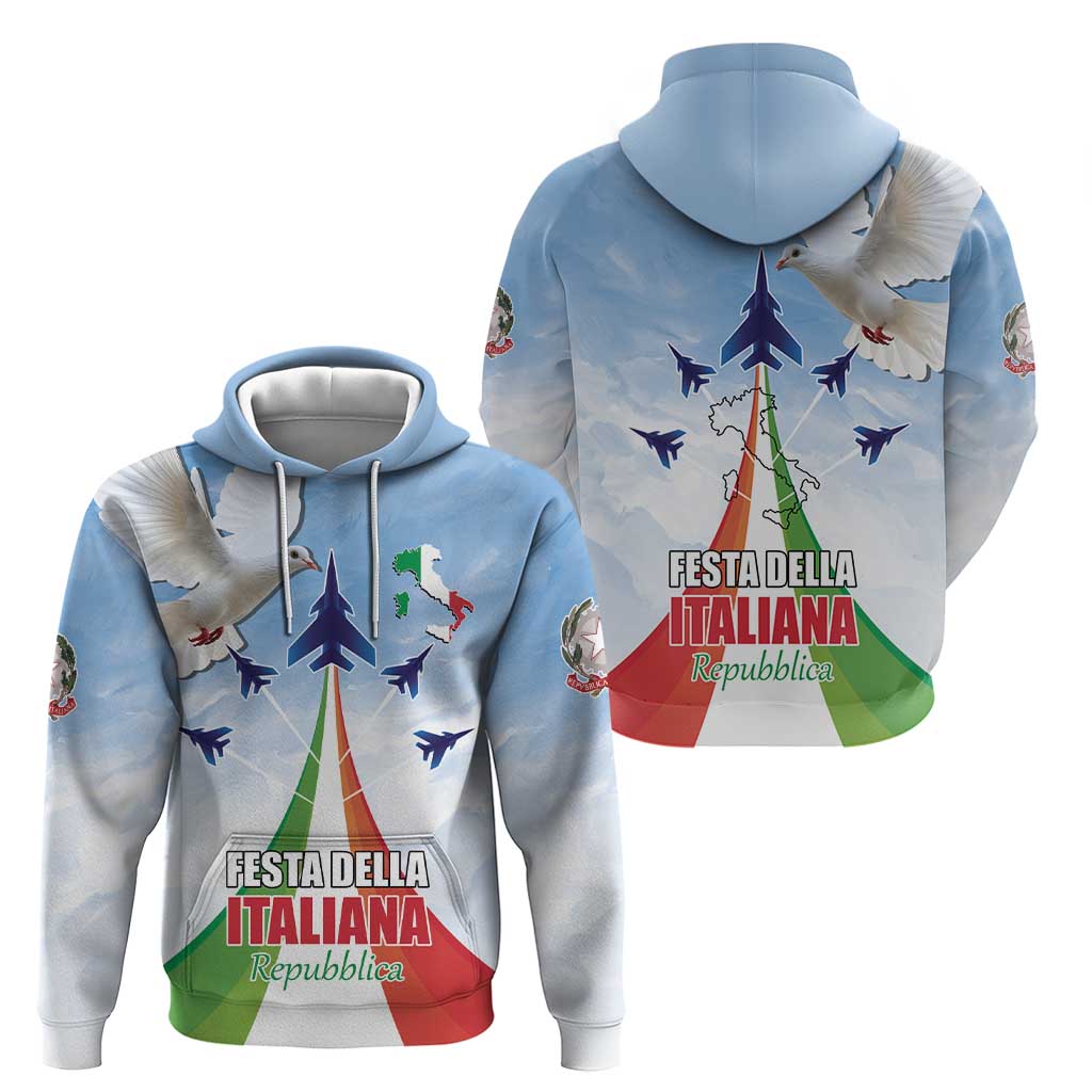 Italy Festa della Repubblica Hoodie Frecce Tricolori with Dove