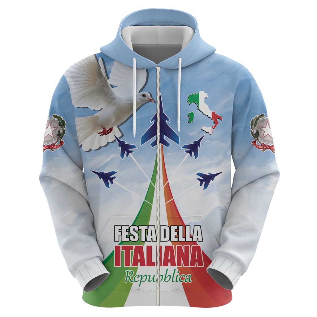Italy Festa della Repubblica Hoodie Frecce Tricolori with Dove