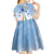 Italy Festa della Repubblica Kid Short Sleeve Dress Frecce Tricolori with Dove