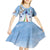 Italy Festa della Repubblica Kid Short Sleeve Dress Frecce Tricolori with Dove