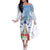 Italy Festa della Repubblica Off The Shoulder Long Sleeve Dress Frecce Tricolori with Dove