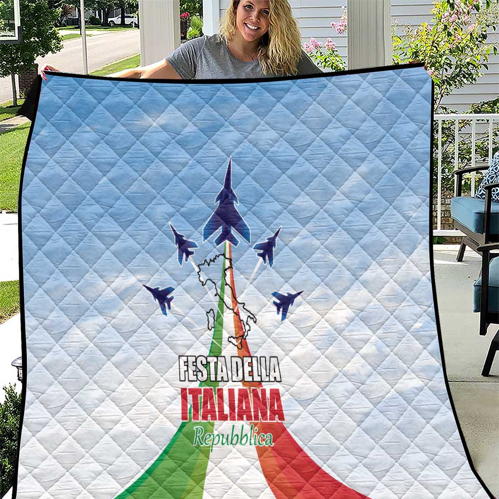 Italy Festa della Repubblica Quilt Frecce Tricolori with Dove