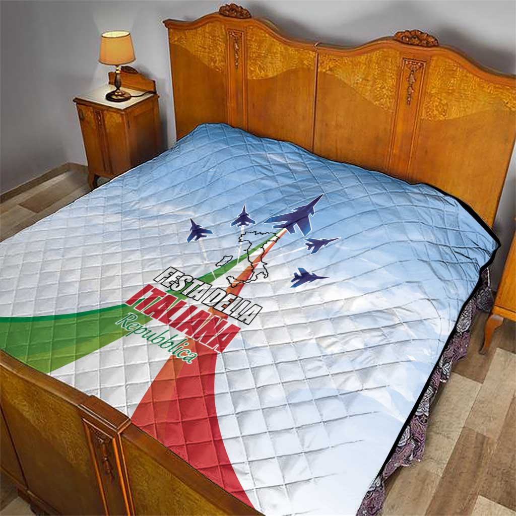 Italy Festa della Repubblica Quilt Frecce Tricolori with Dove