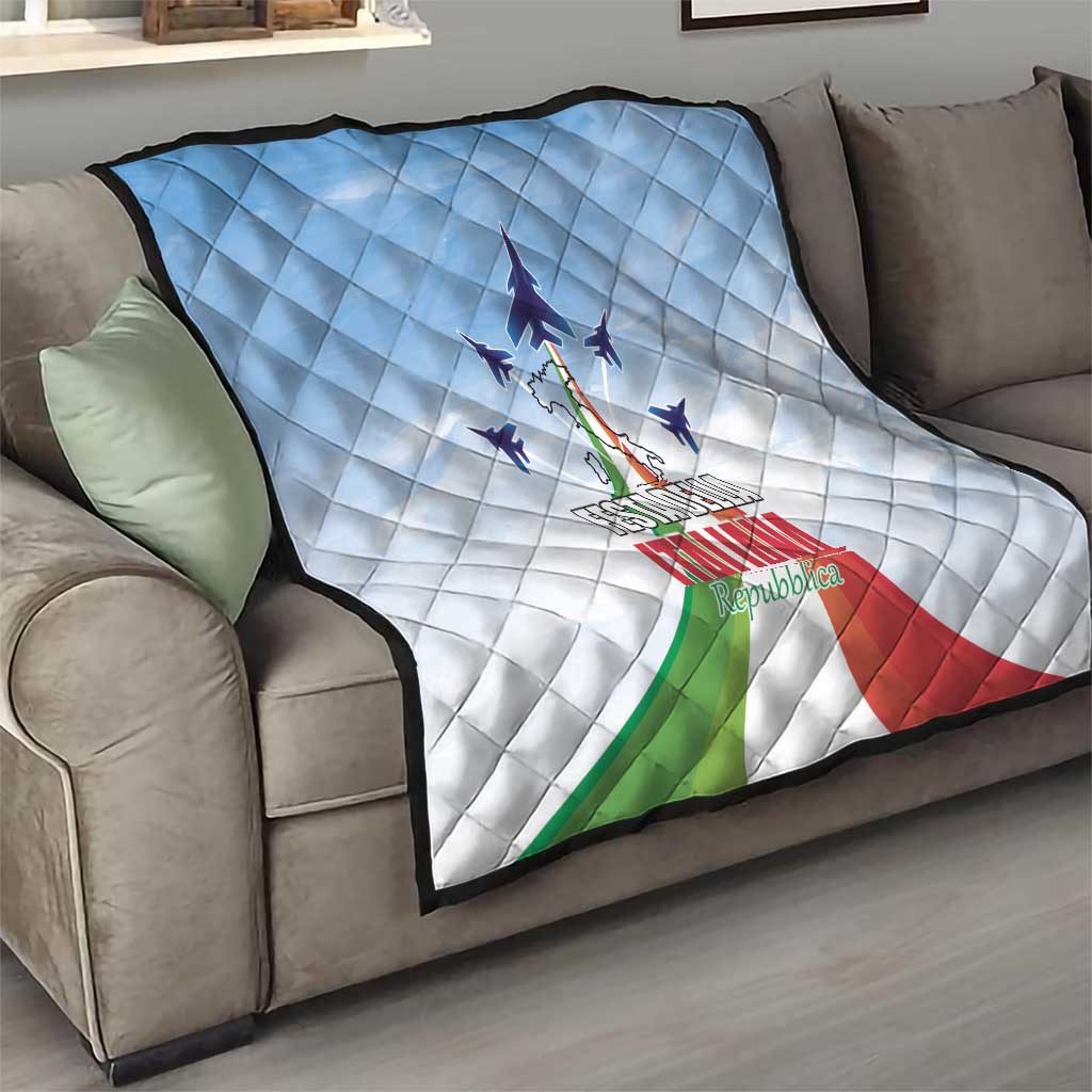 Italy Festa della Repubblica Quilt Frecce Tricolori with Dove