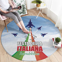 Italy Festa della Repubblica Round Carpet Frecce Tricolori with Dove