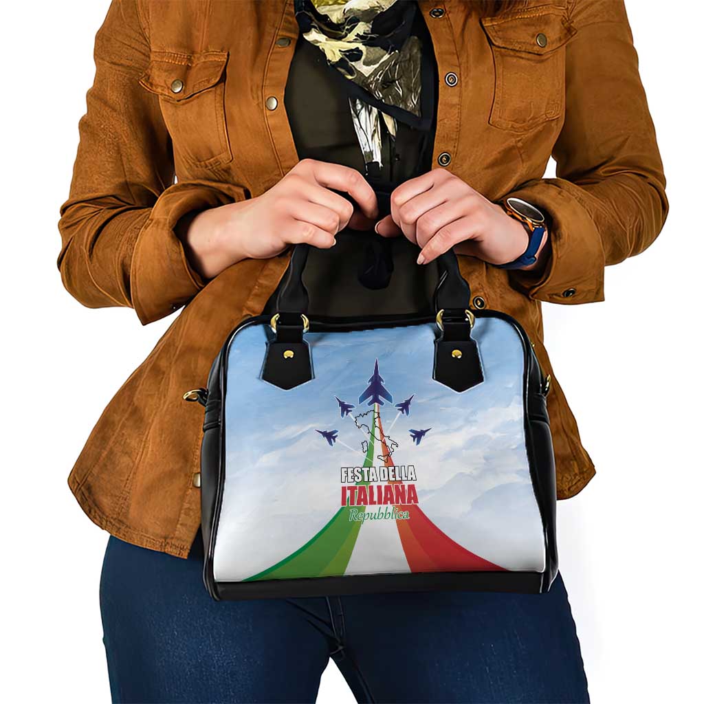 Italy Festa della Repubblica Shoulder Handbag Frecce Tricolori with Dove