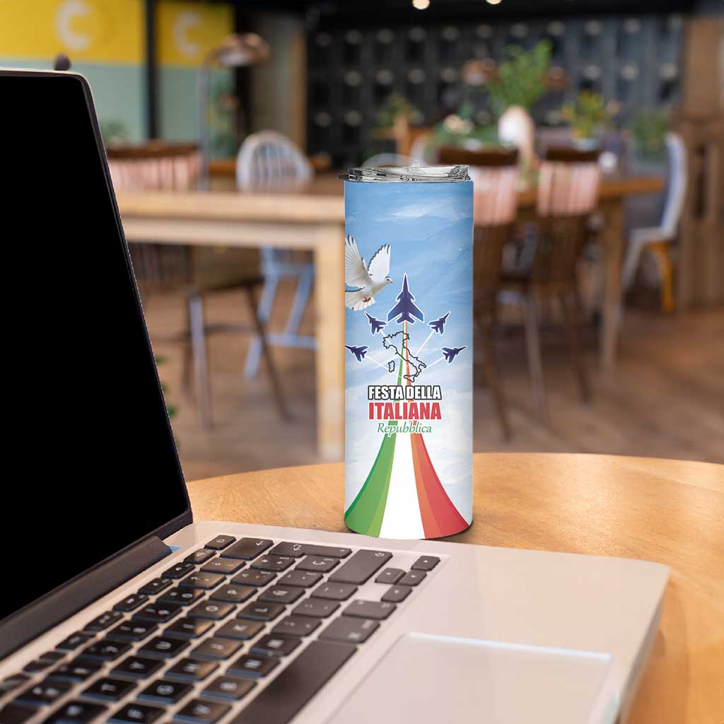 Italy Festa della Repubblica Skinny Tumbler Frecce Tricolori with Dove