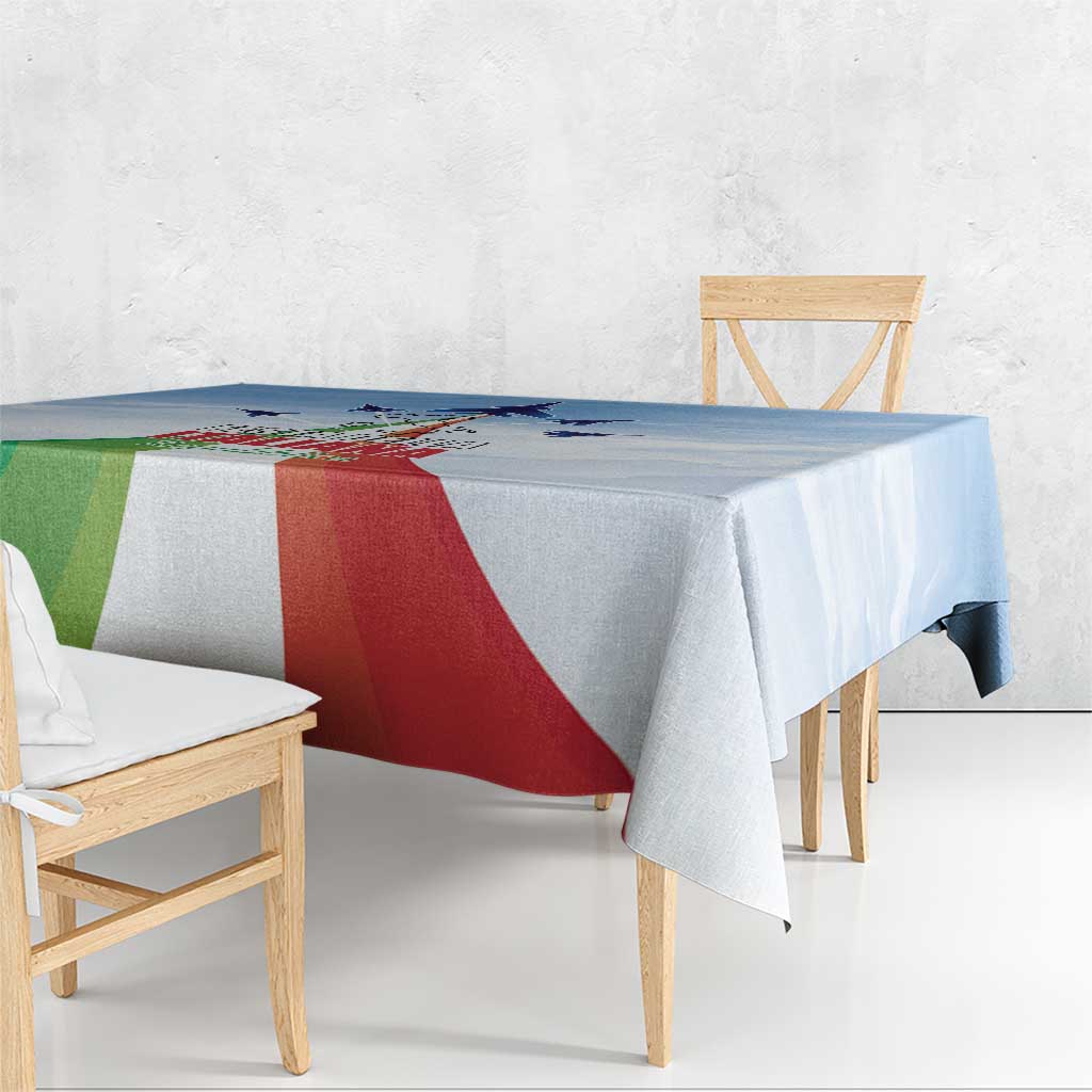 Italy Festa della Repubblica Tablecloth Frecce Tricolori with Dove