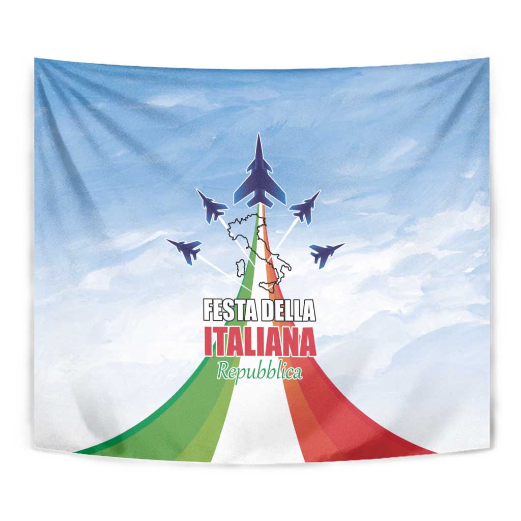 Italy Festa della Repubblica Tapestry Frecce Tricolori with Dove