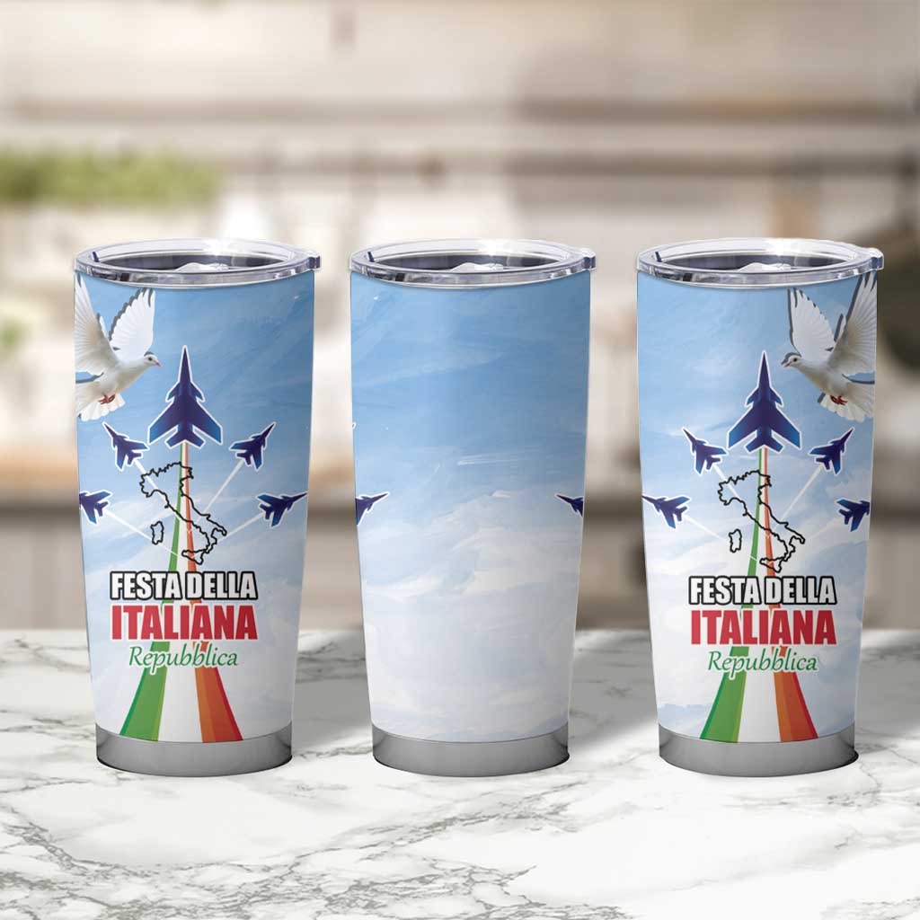 Italy Festa della Repubblica Tumbler Cup Frecce Tricolori with Dove