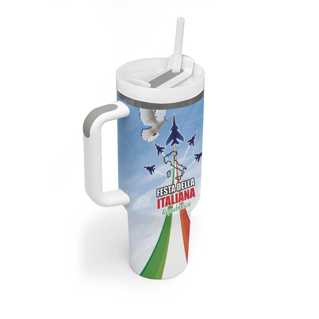 Italy Festa della Repubblica Tumbler With Handle Frecce Tricolori with Dove
