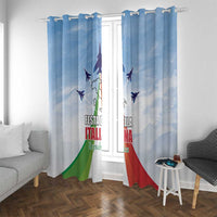 Italy Festa della Repubblica Window Curtain Frecce Tricolori with Dove