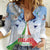 Italy Festa della Repubblica Women Casual Shirt Frecce Tricolori with Dove