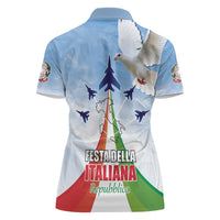 Italy Festa della Repubblica Women Polo Shirt Frecce Tricolori with Dove