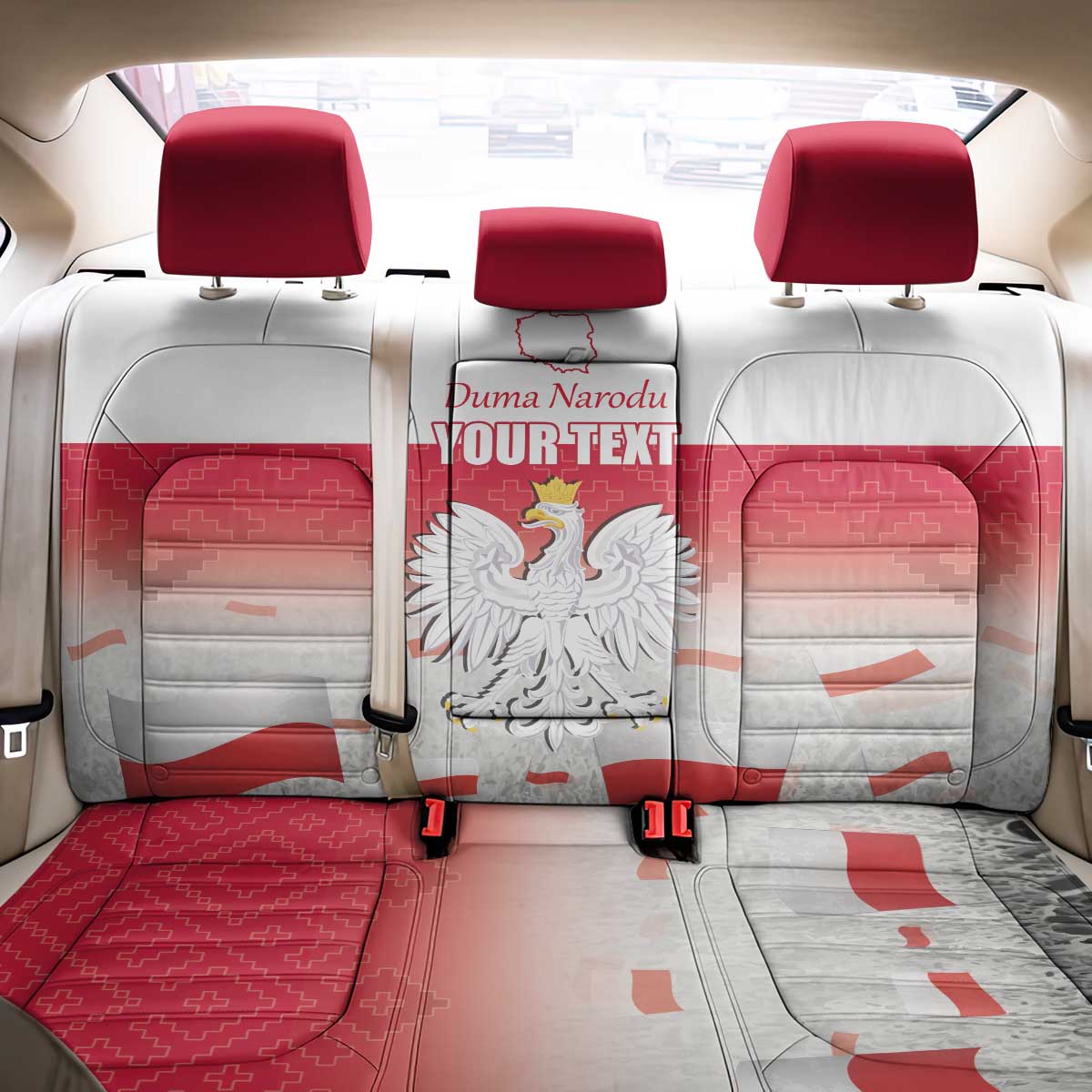 Polish Flag Day Personalized Back Car Seat Cover Duma Narodu 2nd May