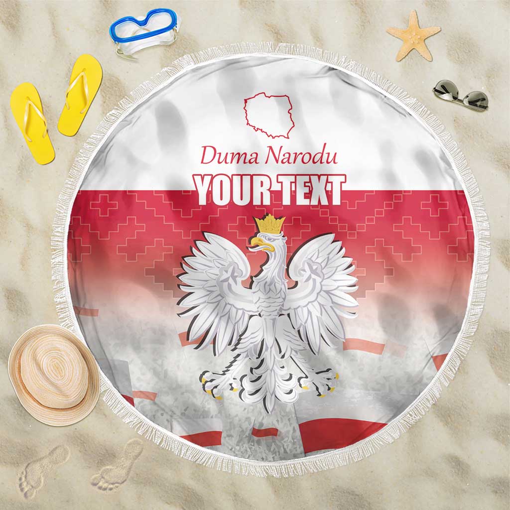 Polish Flag Day Personalized Beach Blanket Duma Narodu 2nd May
