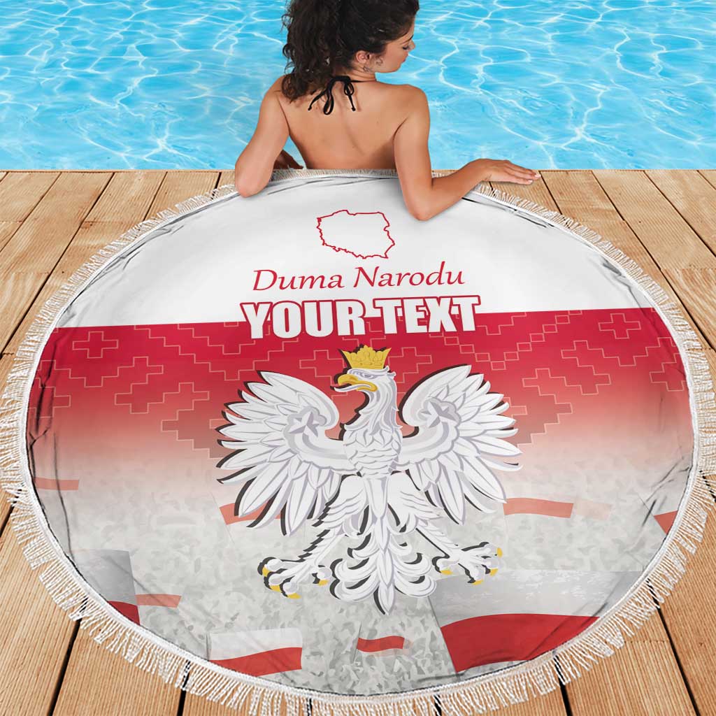 Polish Flag Day Personalized Beach Blanket Duma Narodu 2nd May
